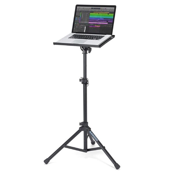 Samson LTS50 Heavy Duty Foldable DJ Laptop Stand Adjustable/Portable Holder BLK