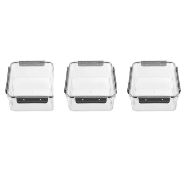 3x Boxsweden Crystal 3.2L/29cm Pantry Storage Container Home Food Organiser CLR