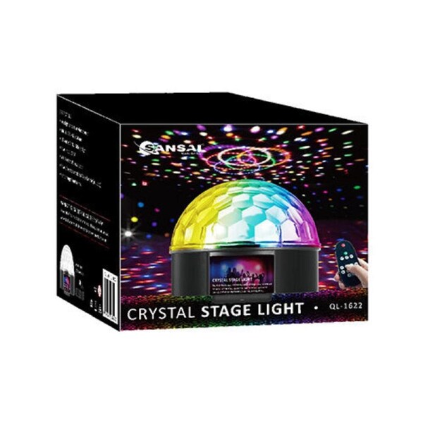 Sansai QL-1622 RGB LED Battery Powered Crystal Stage Light for Birthday Party