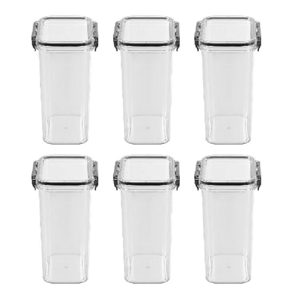 6x Boxsweden Crystal 1.4L/18.5cm Pantry Storage Container Food Organiser Clear