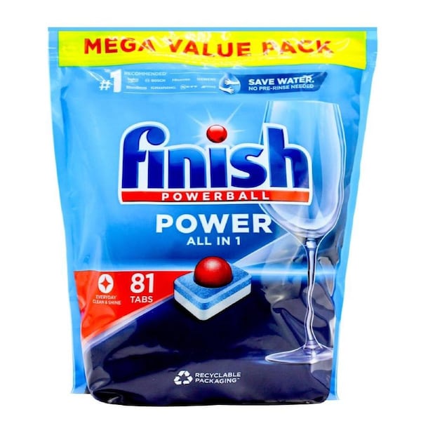 81pc Finish Powerball Dishwashing Tablets Power All In 1 Mega Value Pack