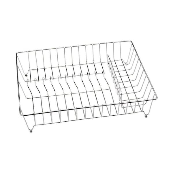 Eterna Stainless Steel Dish Drainer/Kitchen Draining/Drying Caddy Silver 42cm