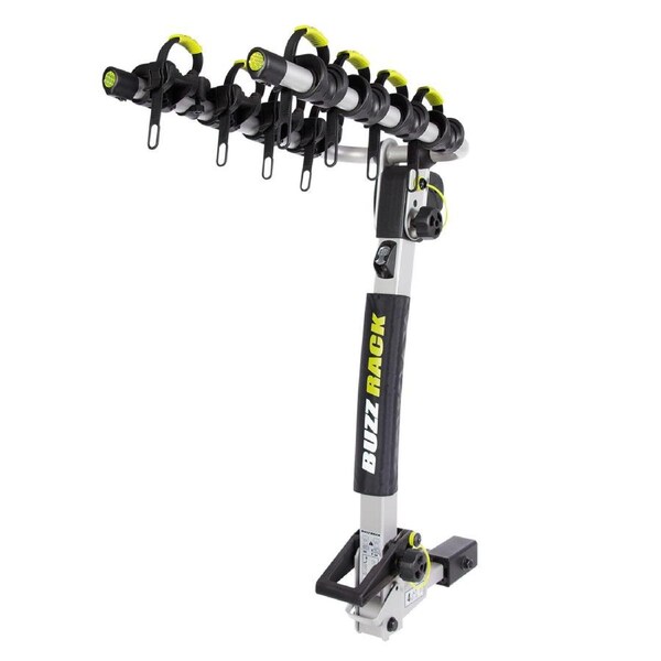 Buzzrack Buffalo H4 Hitch Mount 4-Bike Dual Arm Rack Bicycle Rear Carrier BLK