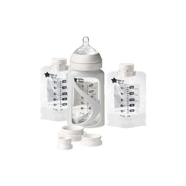 Tommee Tippee Breast Milk Teats/Holder/Pouch Starter Set w/ Sterilised Pouches