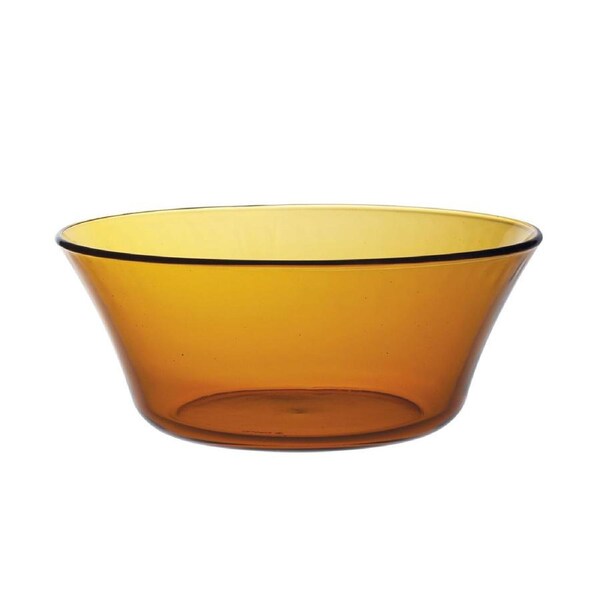 Duralex Lys 23cm/2.2L Glass Dinner Rice/Salad Bowl Servingware Round Amber