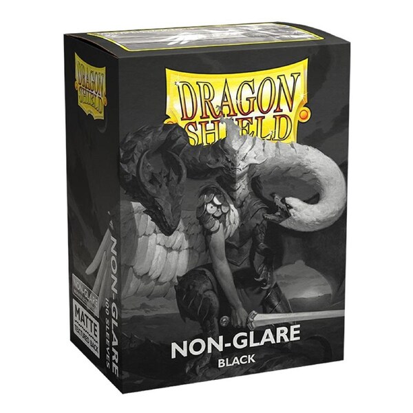 Dragon Shield Standard 100ct Non Glare Matte Black Sleeves 63x88mm