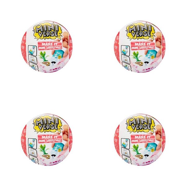 4PK MGA's Miniverse Make It Mini Lifestyle Series 2 Miniatures Assorted Kids 8y+