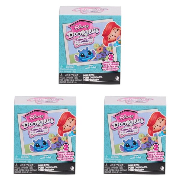 3PK Disney Doorables Remember When Lil’ Moments Mini Peek S13 Toy Assorted 5y+