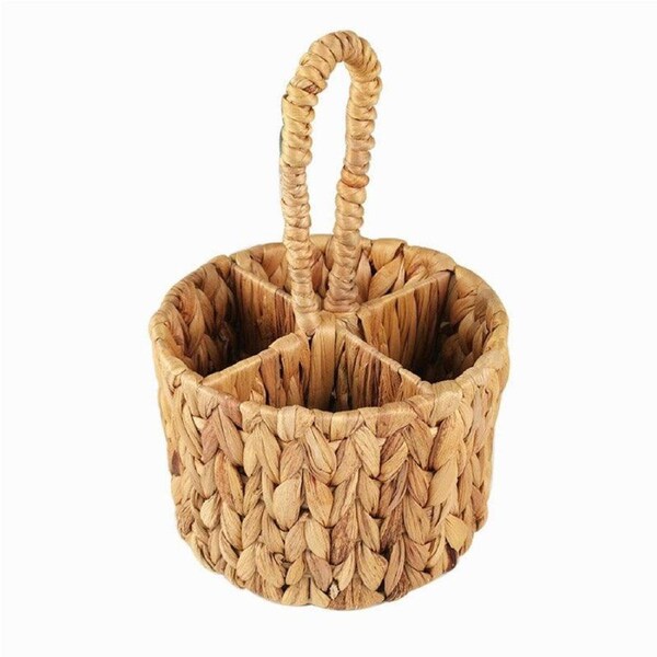 Handmade Woven Round Storage Basket Simple Hand Placement Basket for Home Decor