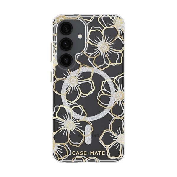 Case Mate Floral Gems Case for Samsung Galaxy S25 - Gold w/ Magnet [CM055922]