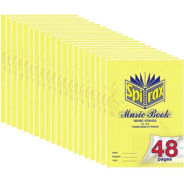 Spirax 243 Music Book 48 Page A4 20 Pack