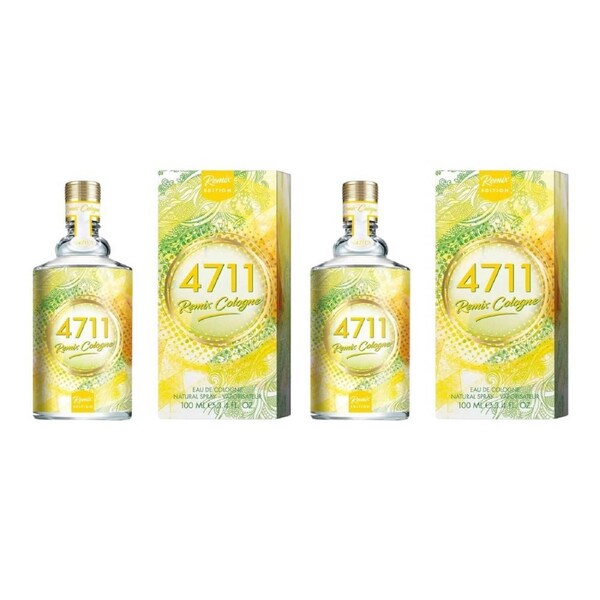 2PK 4711 Remix Zitrone Fragrance Scent EDC Eau De Cologne Spray Unisex 100ml