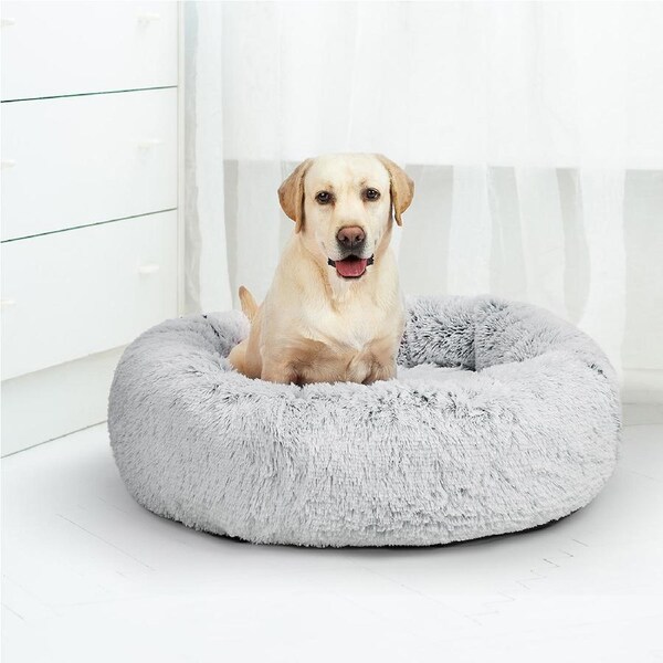 Pawz Replacement Pet Bed Covers With Zipper Dog Mattress Durable Plush Washable Charcoal / 110cm x 110cm x 27cm
