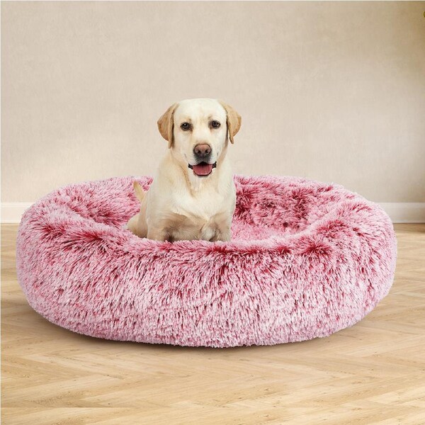 Pawz Replacement Pet Bed Covers With Zipper Dog Mattress Durable Plush Washable Pink / 110cm x 110cm x 27cm