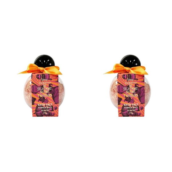 2PK Disney The Nightmare Before Christmas 175g Bath Salts Pumpkin Spice Scented
