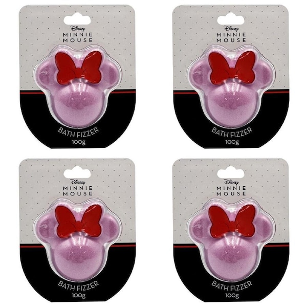 4PK Disney Mickey & Minnie Mouse Bath & Body Range 100g Kids Bath Fizzer/Bomb