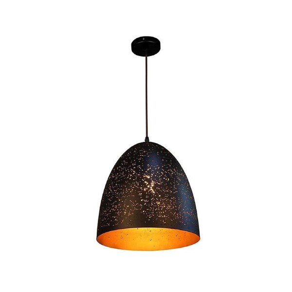CELESTE Black with Gold Interior Pendant Light