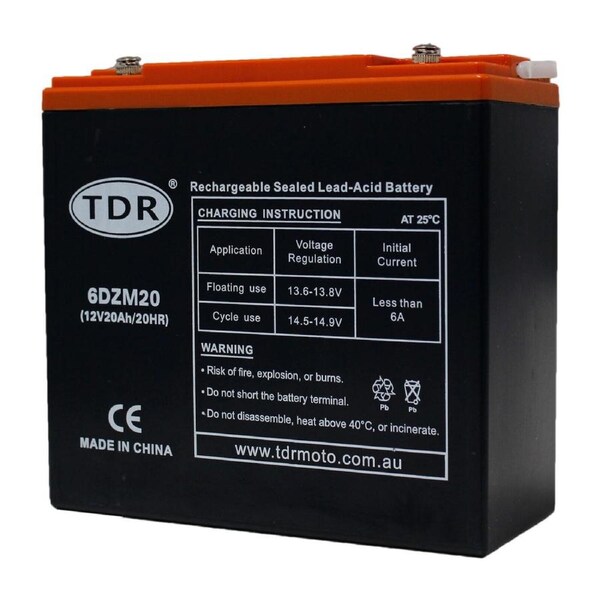 TDR 6DZM20 12V 20Ah AGM Deep Cycle Battery For Buggy 6-DZM-20