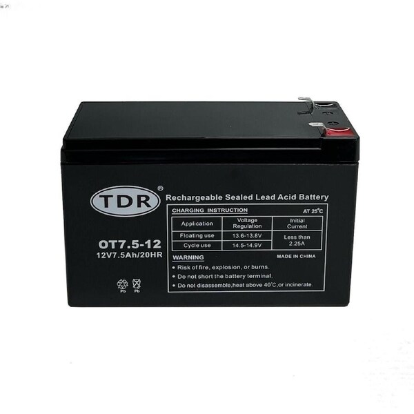 TDR BATTERY OT7.5-12 12V 7.5AH AGM Deep Cycle Sealed Lead Acid SLA GEL AGM BATTERY for s, golf carts, dust collectors, mowers