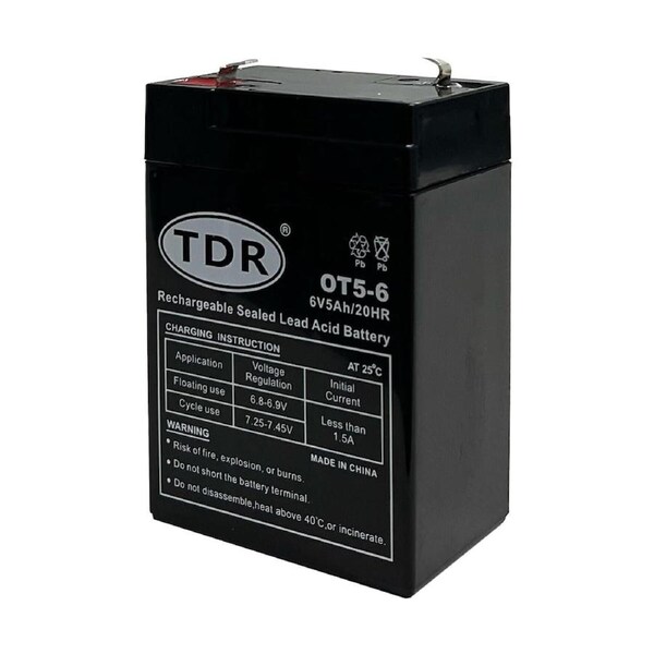 TDR 6v 5ah battery For 6 Volts 4.5Ah 4.0Ah Kids Car Ride On s, golf carts, dust collectors, mowers