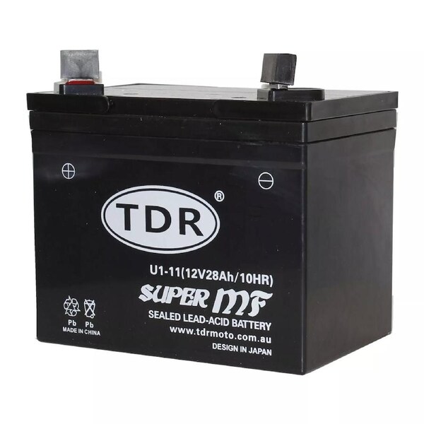 TDR U1-11 GEL Battery 12V 28AH 300CCA Tractor Ride-On Mower Lawn Garden Generator Watercraft Engine Power Cell Rechargeable Maintenance-Free AGM Replacement Lawncare Utility Vehicle Equipment