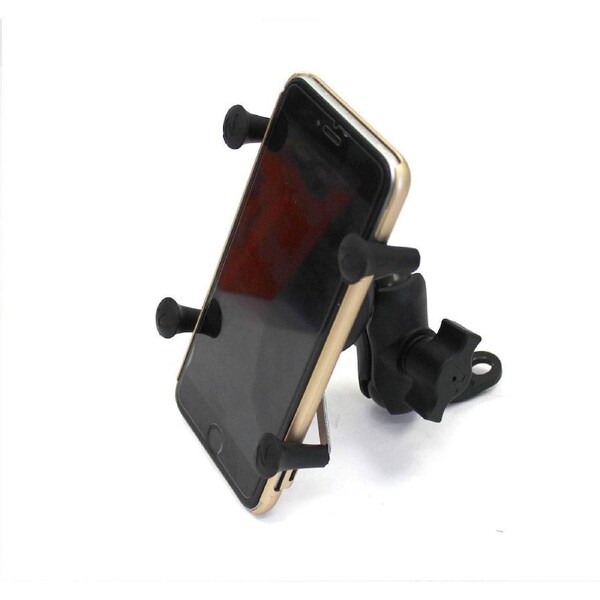 TDR Motorbike Cell Phone Holder Rearview Mirror Mount, Universal Motorcycle Mirror Mount Holder for iPhone, GPS Devices