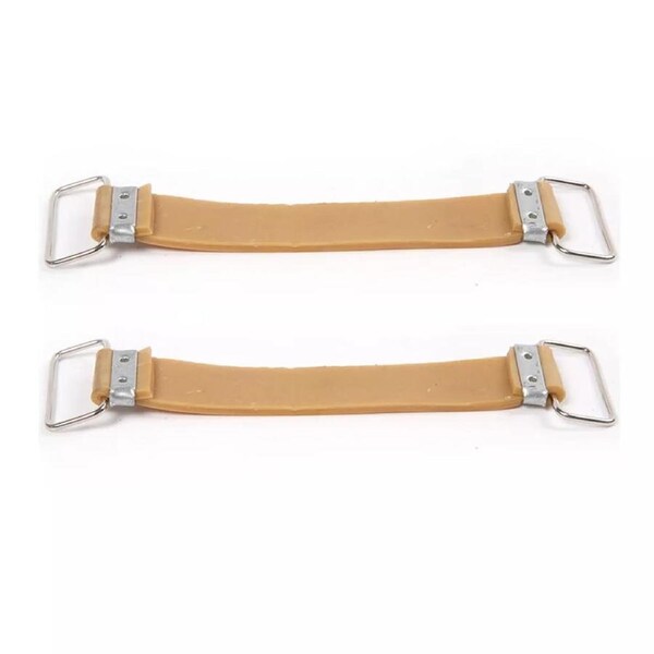 TDR 2pcs Rubber Battery Holder Strap Band Motorcycle Dirt ATV Pit Bike Natural Rubber Material Resilience Durability Secure Storage Fix Replacement Parts
