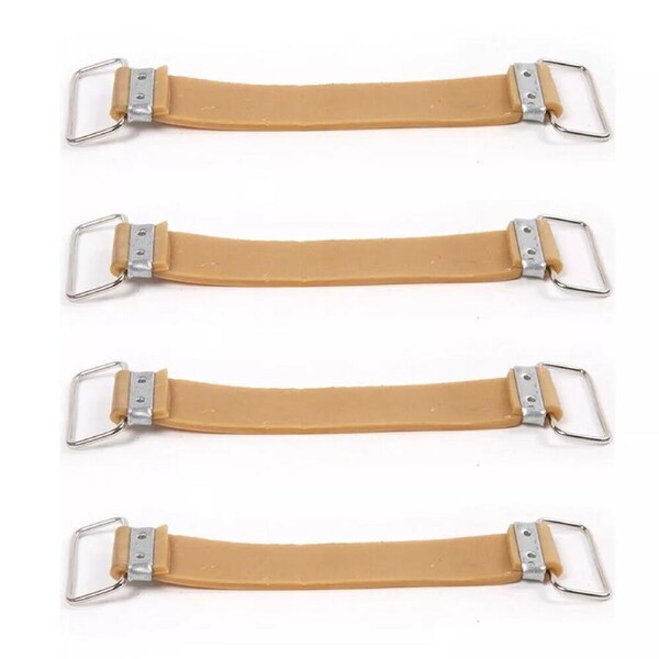 TDR 4pcs Rubber Motorcycle Dirt ATV Pit Bike Battery Holder Fix Strap Band Bandage Natural Rubber Material Durable Resilience for Secure Battery Storage