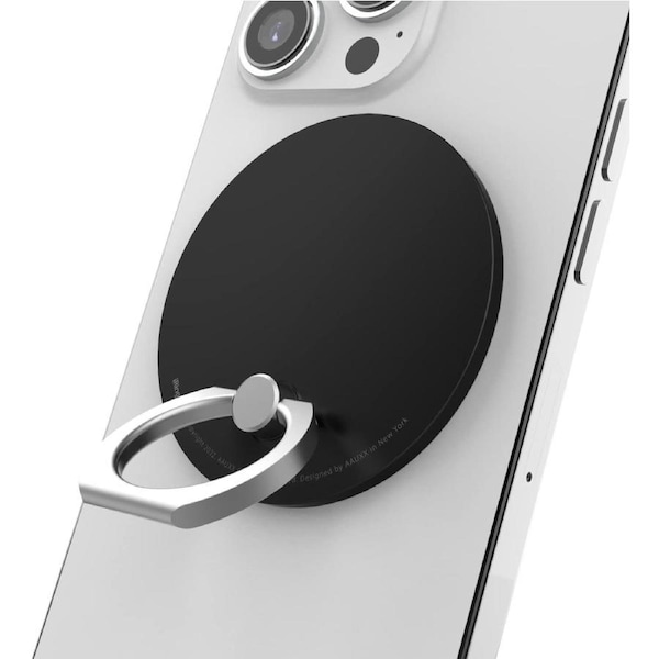 iRing Mag, Magnetic Phone Ring Holder, Grip for MagSafe, Wireless Charging Compatible with iPhone and Other Smartphones (Black)