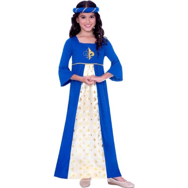 Tudor Princess Blue Kids Costume Size 8-10 Years