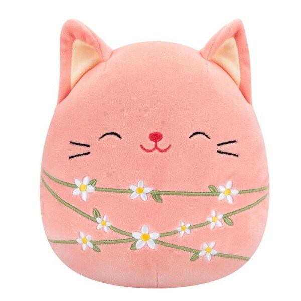 Squishmallows Easter Wilka the Cat with Flowers 7.5 inch Plush