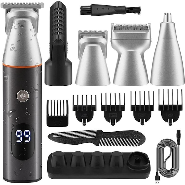 Hair Trimmer 5 in 1 Men Electric Shaver Hair Clipper Nose Beard Razor Kit