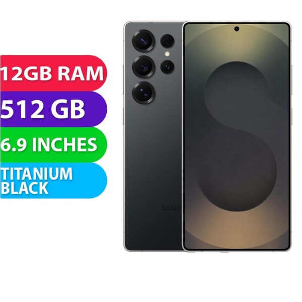 Samsung Galaxy S25 Ultra 5G (12GB RAM, 512GB, Titanium Black) - BRAND NEW