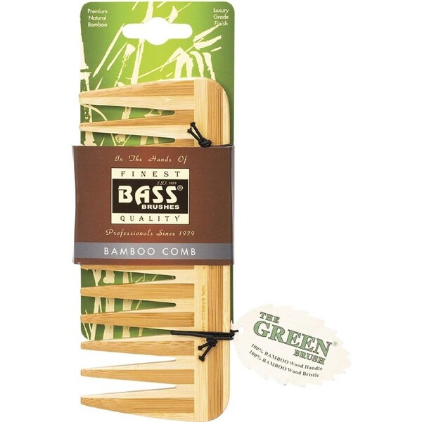 Bass Brushes Bamboo Comb Medium Wide Tooth