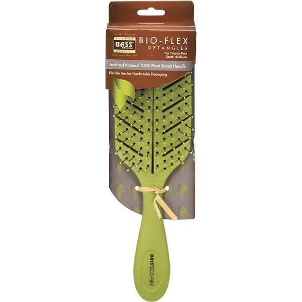 Bass Brushes Bio-Flex Detangler Hair Brush Green(Made from natural plant starch)