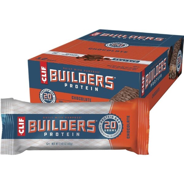 CLIF Builders Bar Chocolate 68g (Pack of 12)