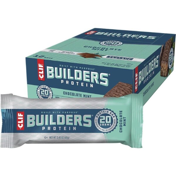 CLIF Builders Bar Chocolate Mint 68g (Pack of 12)