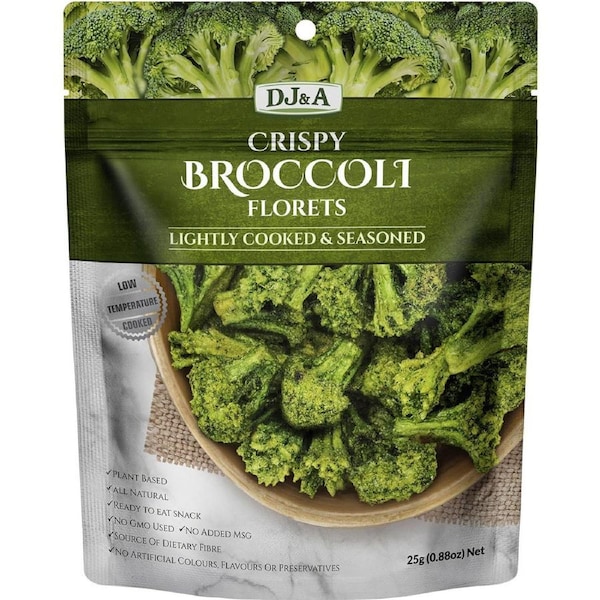 DJ&A Crispy Broccoli Florets 25g (Pack of 12)