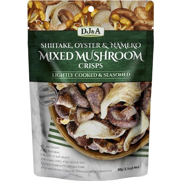 DJ&A Mixed Mushroom Crisps 30g (Pack of 12)