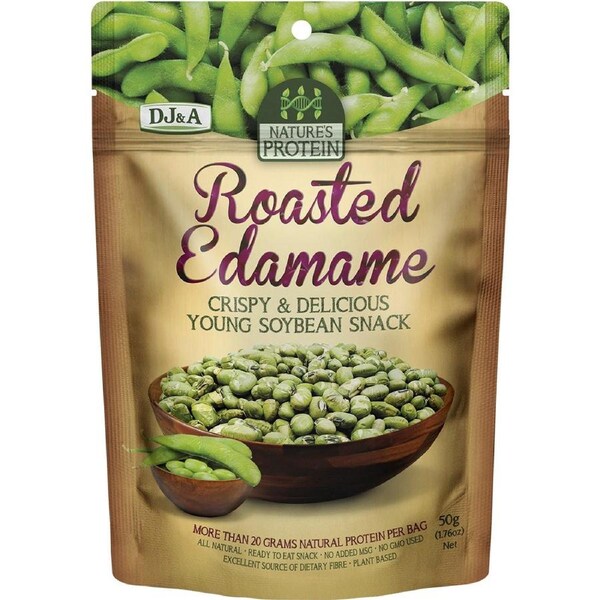 DJ&A Nature's Protein Roasted Edamame 50g (Pack of 12)