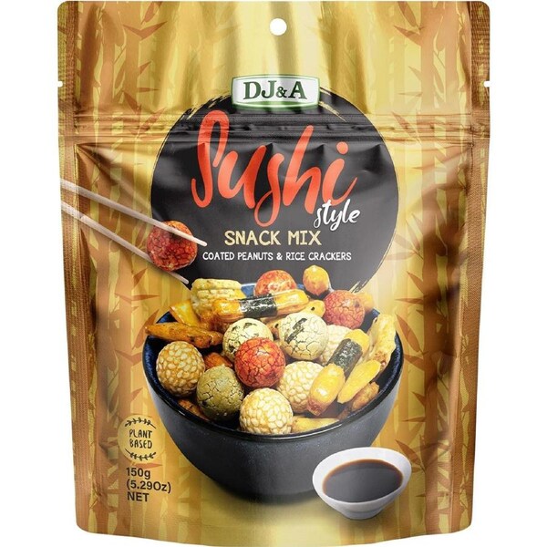 DJ&A Sushi Style Snack Mix 150g (Pack of 9)