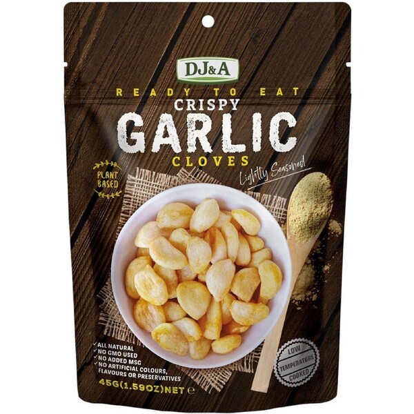 DJ&A Crispy Garlic Cloves 45g (Pack of 12)