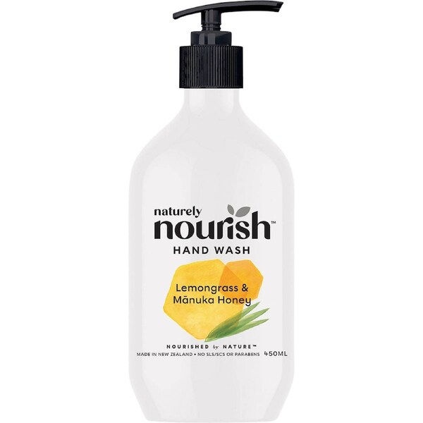 Naturely Nourish Hand Wash Lemongrass & Manuka Honey 450ml