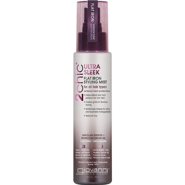 Giovanni Styling Mist Flat Iron 2chic Ultra Sleek All Hair(Brazilian Keratin & Argan Oil) 118ml