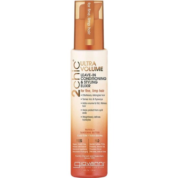 Giovanni Leave-in Conditioner 2chic Ultra Volume Fine Limp Hair(Fine, Limp Hair Tangerine & Papaya Butter) 118ml