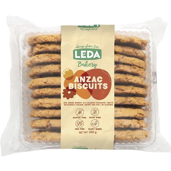 Leda ANZAC Biscuits Bakery Range 250g (Pack of 6)