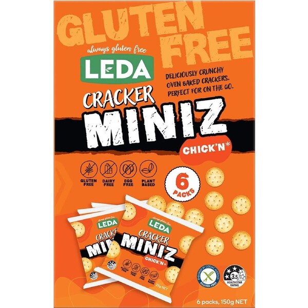 Leda Cracker Miniz Chick'n Multi 6 Pack 150g (Pack of 6)