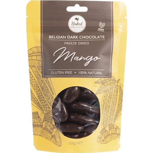 Naked Chocolate Co Freeze Dried Mango Dark Chocolate 100g