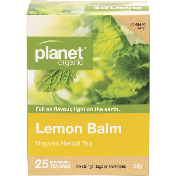 Planet Organic Lemon Balm Herbal Tea Bags 25 Pack