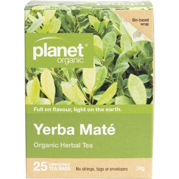 Planet Organic Yerba Maté Herbal Tea Bags 25 Pack